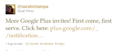 Друзей в Google+ можно приглашать через Твиттер